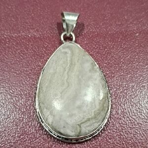 Hand Crafted 925 Silver Howlite Pendant